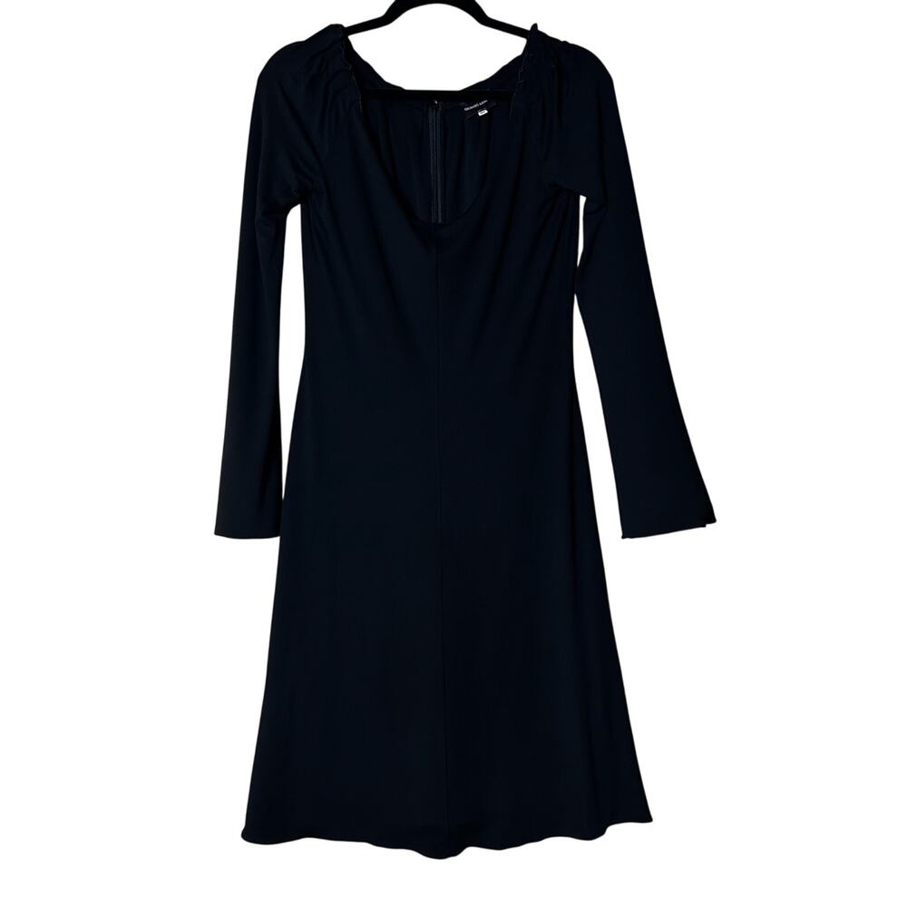 Giorgio Armani Dress Size 40 US 4 Black Classic Basic Minimal Designer‎ Vintage